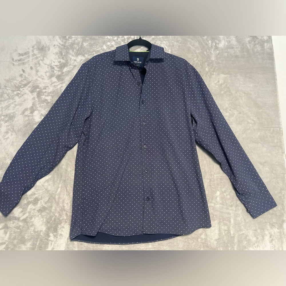 Tom Baine Performance Slim Fit Comfort 4 Way Stretch Wrinkle Free Shirt Men’s XL